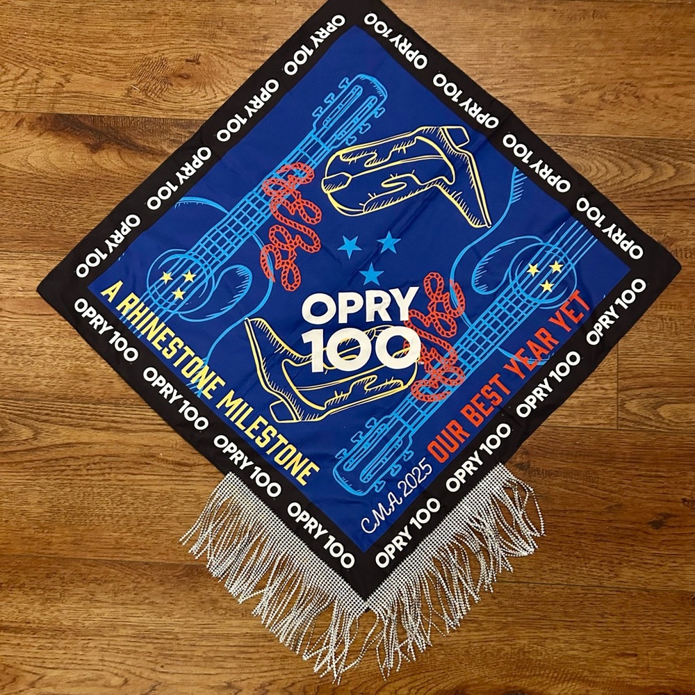 Opry 100 Bandana with Rhinestone Fringe